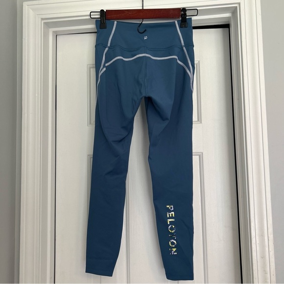 Peloton Move Mission High Waisted Blue Athletic Seam Legging - Picture 4 of 8